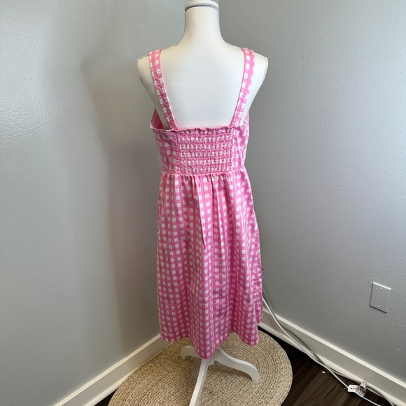 ModCloth for Hello Kitty White and Pink Button Up Plaid Dress size Large - Picture 3 of 8